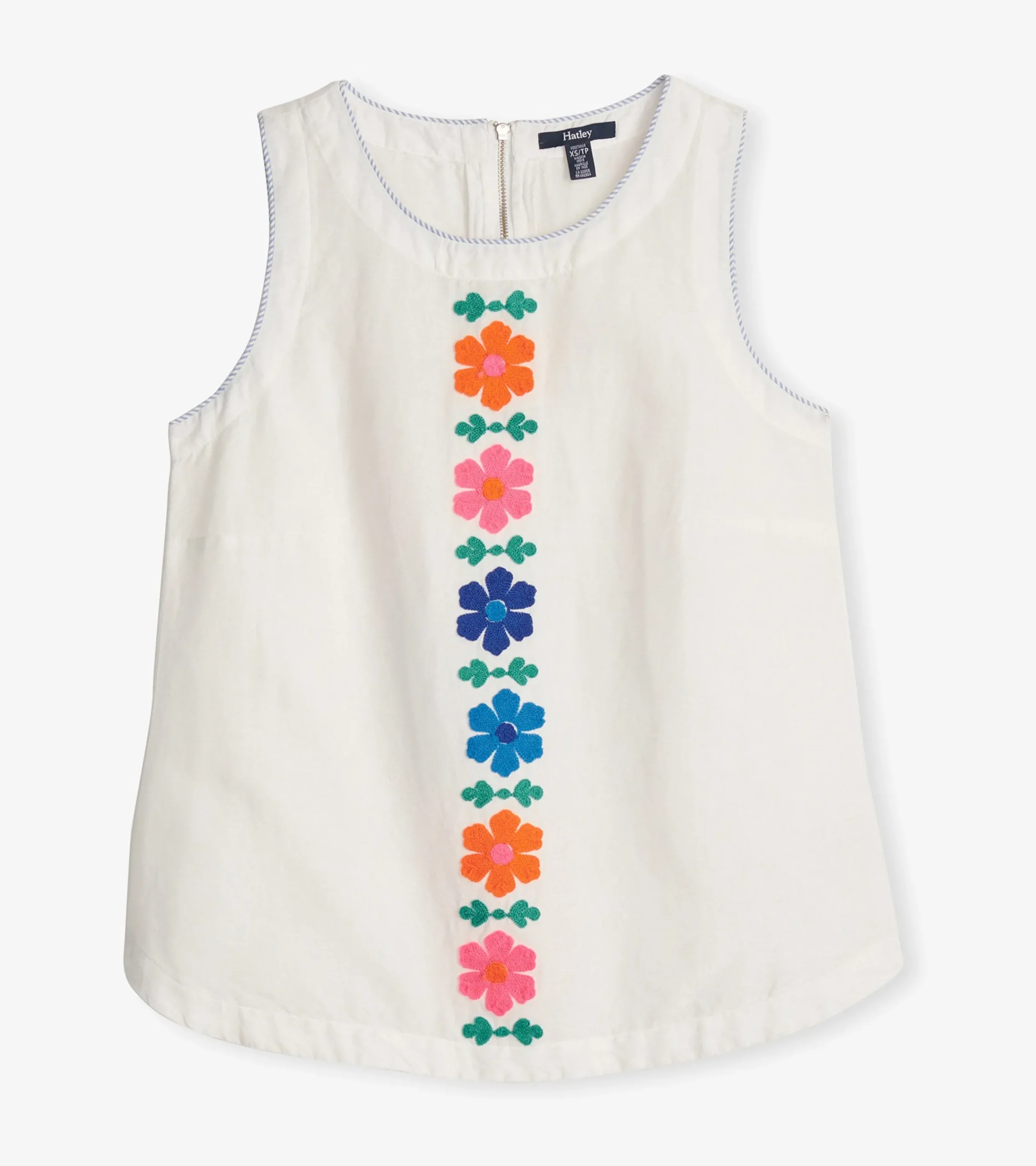 Clearance Hatley Tessa Tank Top - Embroidered Flowers