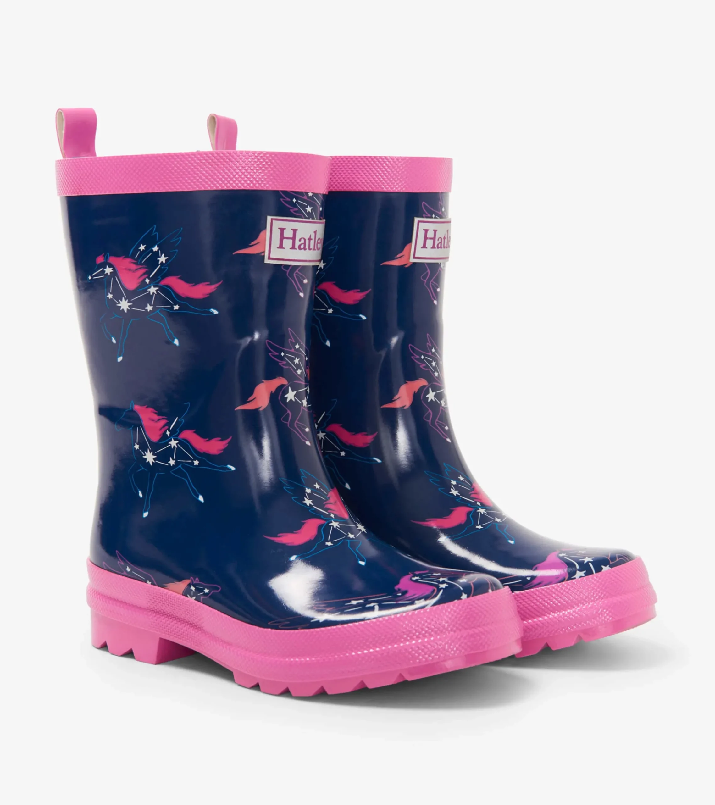 Hot Hatley Unicorn Constellations Shiny Kids Rain Boots